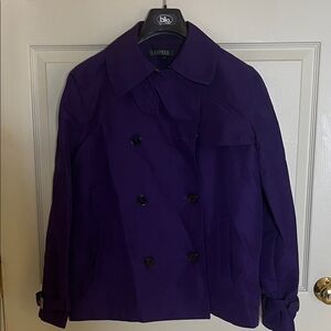 Ralph Lauren Rich Purple Pea Coat